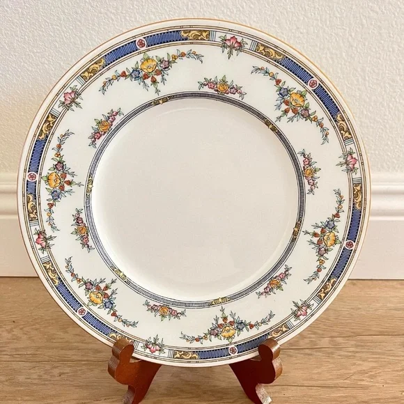 Antique 1924 Mintons England Princess‎ Yellow Flower Bone China Dinner Plate 10