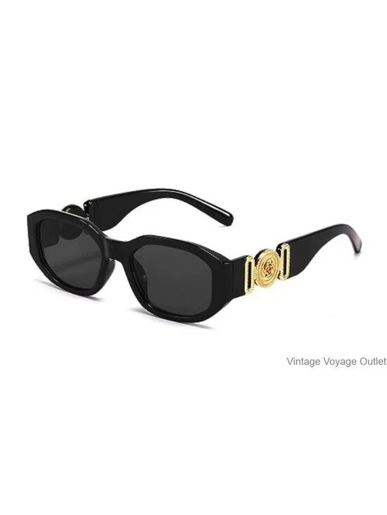 Retro Rectangle Sunglasses for Women UV400 Protection Driving Glasses 90s
