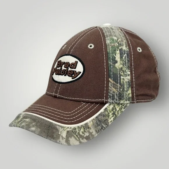 Raggz‎ Brad Paisley Hat Cap Adjustable Ball Cap Embroidered Brown Camo
