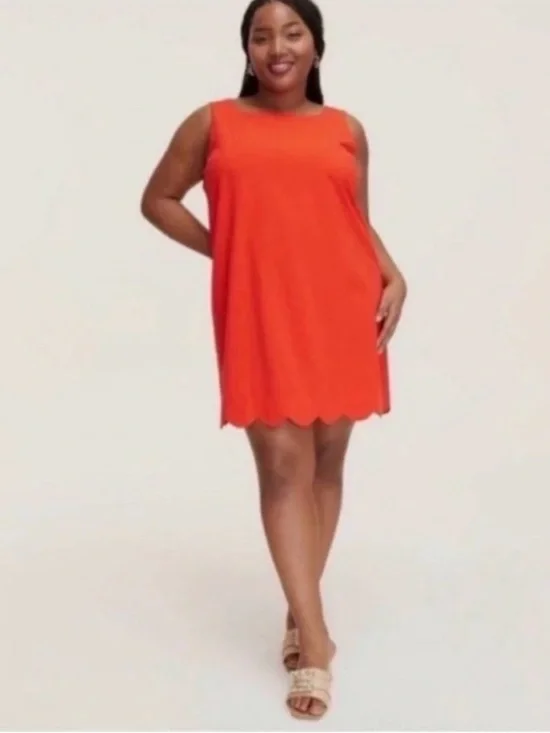 Kate Spade X Target Shift Scalloped Mini Sleeveless Dress Size XL Red | NWT