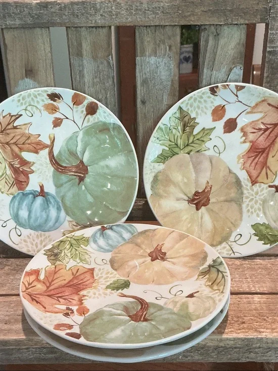 Fall Appetizer Plates - Set of 4