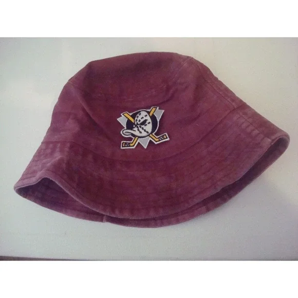 MIGHTY DUCKS  m/lg BEACH FLOPPY BUCKET Y2K‎ 90S HAT CAP VINTAGE DEADSTOCK FB