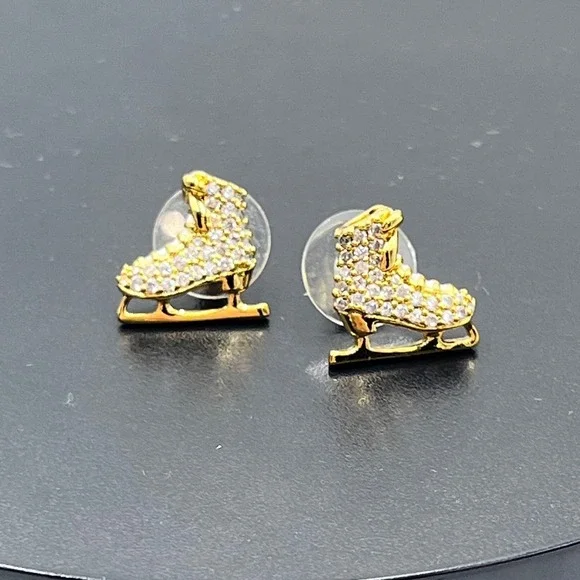 Kate Spade New York Small Pave Snow Day‎ Ice Skate Stud Earrings