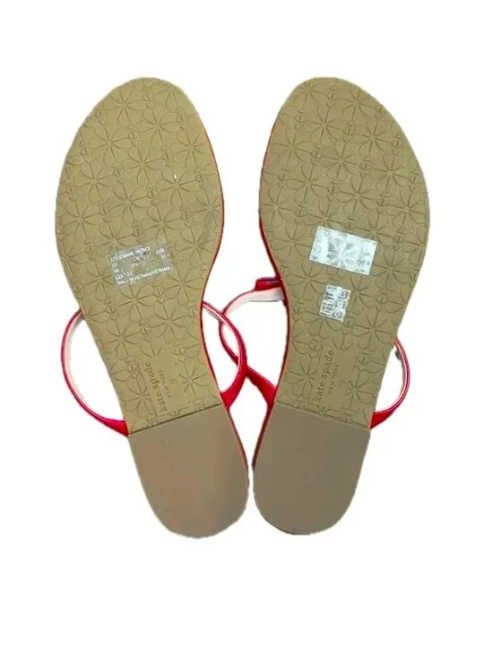 Kate Spade Red Thong Sandals Size 9 NEW