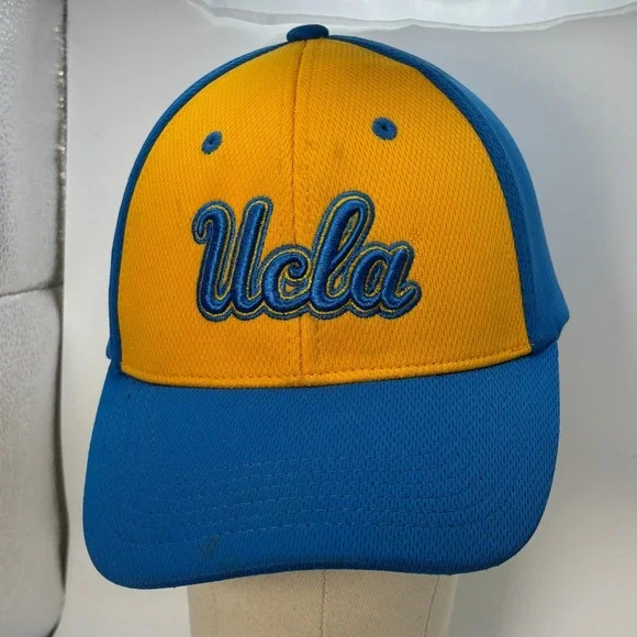 UCLA Bruins Hat Blue Gold‎ Script Logo Adjustable Mesh Cap Collegiate Headwear