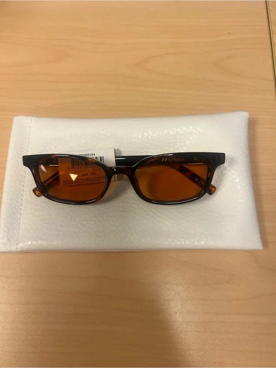 Le Specs Tortoiseshell Sunglasses with Amber Lenses