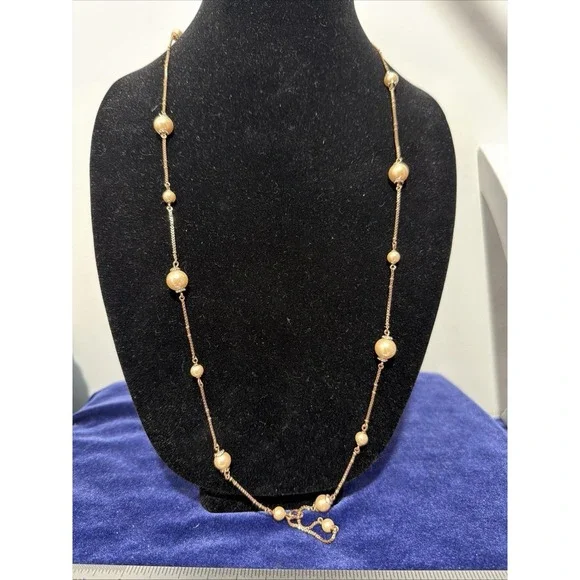 Kate Spade Pearly Delight Pearl Dangle Scatter Charm Long Necklace 34