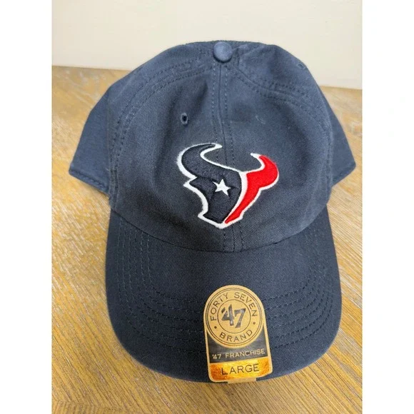 47 Brand Houston Texans Navy Blue NFL Baseball‎ Cap Large NEW WITH TAG
