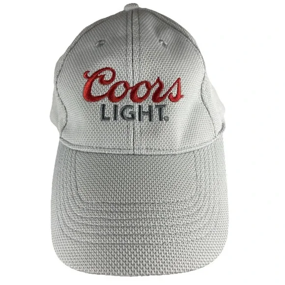 Coors Light Cap Hat One Size Fitted Embroidered Logo Golfer Racing Rodeo Fishing