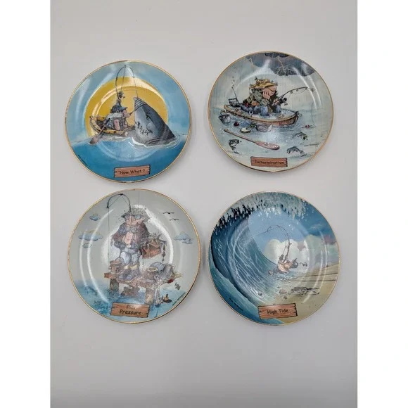 Gary Patterson Art of Fishing Limited Edition‎ Collector Plates Set of 4 Fishing
