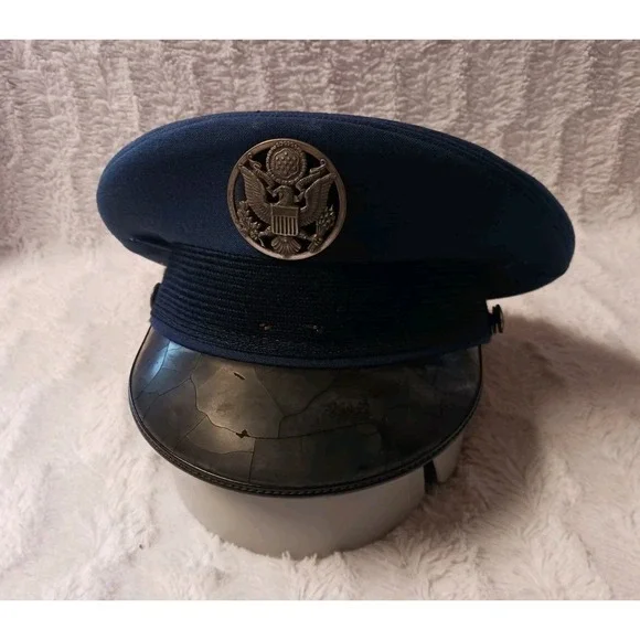 Vintage 80s Bancroft US Air Force Cap Wool Dress Hat United States AF Size 6 3/4