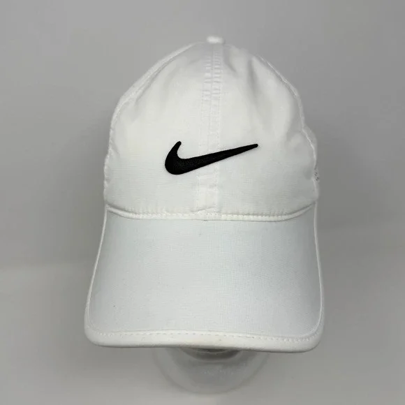 Nike Golf White Perforated Performance Adjustable Hat Cap 742707-100 Mens OSFA‎