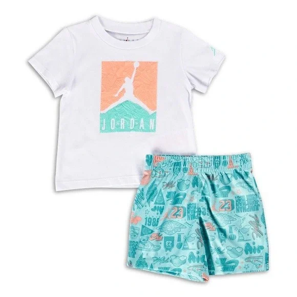 269. Jordan All Over Print Neonati E Piccoli Gift Sets Size 12 Months Retail $32