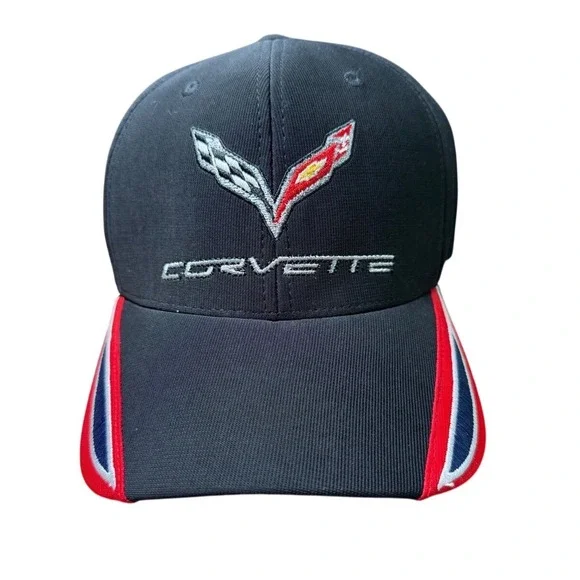 Chevrolet‎ Corvette C8 Hat Black Fitted Embroidered GM Official Licensed Cap