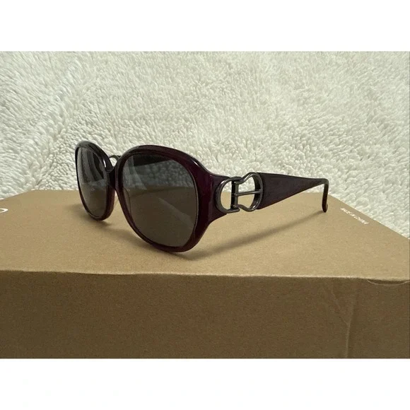 COLE HAAN AUTHENTIC Glasses Frame Only CV CH600 Purple Full Rim Buckle 57-17-125