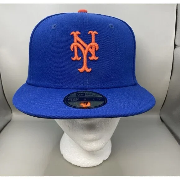 New Era 59Fifty Authentic On Field Fitted Hat New York Mets 7 Blue MLB NWT