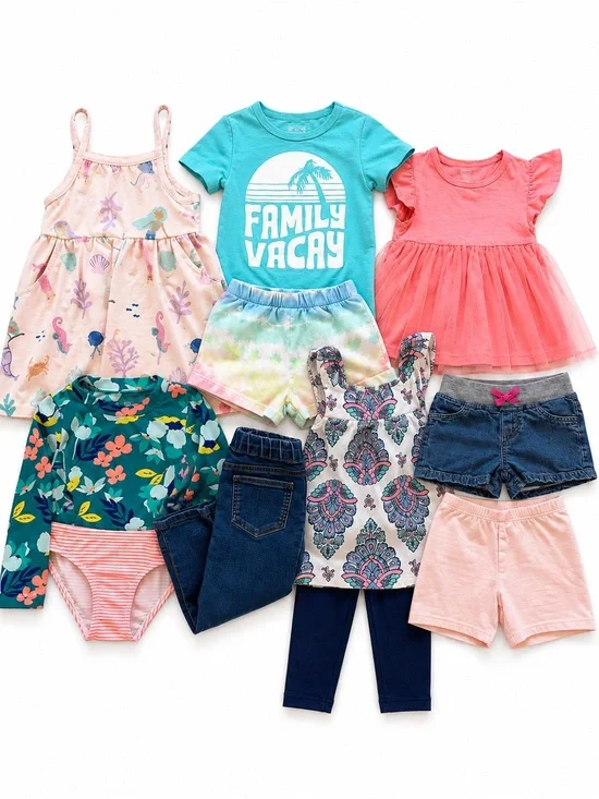 Toddler girls Clothing Bundle Summer outfits, dress, tops, shorts, pants swim 2T