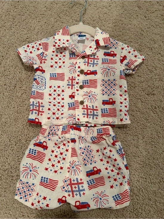Old Navy Red, Blue, White Patriotic Kids Matching Set