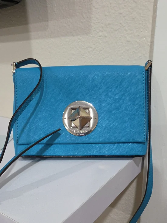 kate spade Turquoise Blue Crossbody with Star Turnlock