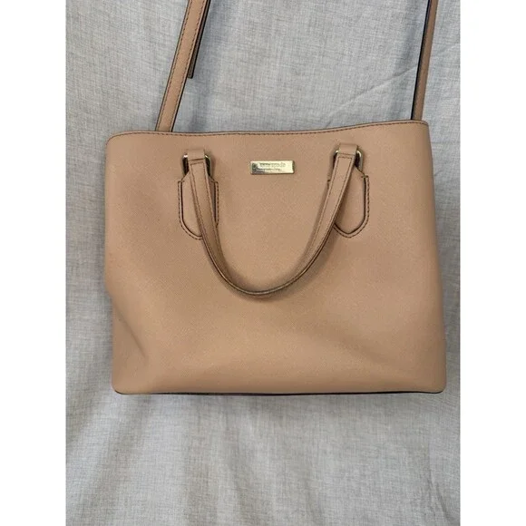 Kate Spade Laurel Way Satchel Bag Pale Pink Leather Crossbody Purse WKRU4324