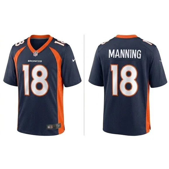 Denver Broncos  Manning #18 Mitchell & Ness Navy 2015 NFL Legacy Jersey