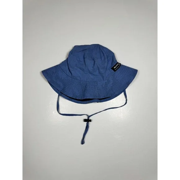 Original Panama Jack Boonie Bucket Hat Unisex L Blue Adjustable Strap Wide Brim‎