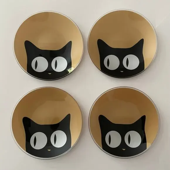 Cat Eyes Mini Plates by Miya Company Japan Dessert Trinkets Porcelain