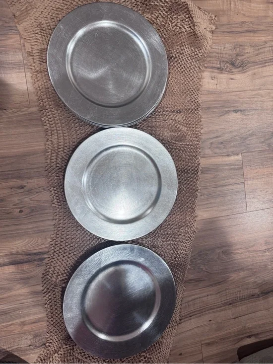 Silver Decorative Charger Plates
