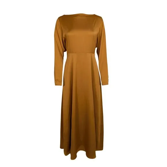 Kate Spade - Mustard Yellow Satin Formal Dress Sz 6
