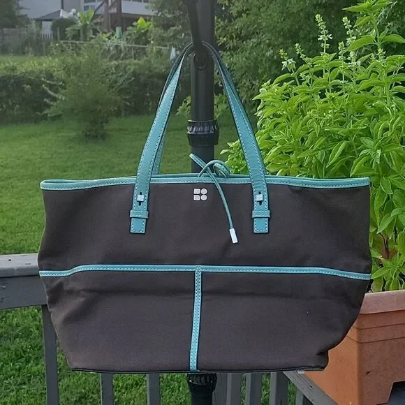 Kate spade brown canvas tote