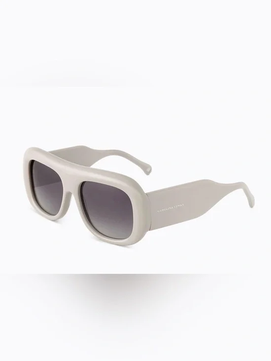 New Carolina Lemke Oversized taupe/beige Sunglasses with case and box