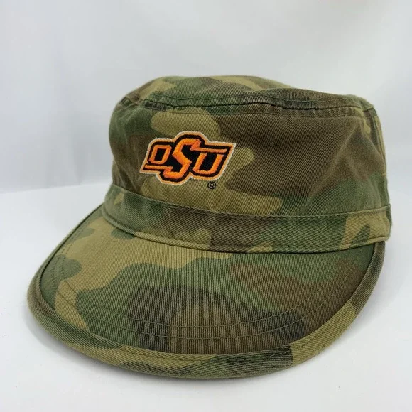 Oklahoma State OSU Cowboys Cadet Hat Camo OSFA Adjustable Legacy Athletic Cap