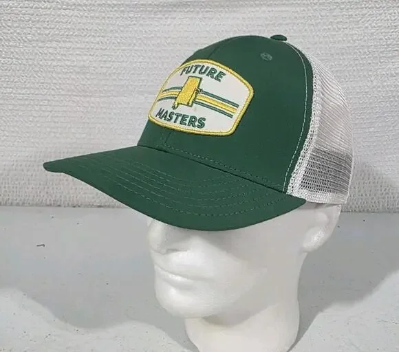 Future Masters Golf Trucker Hat Pukka Green White Mesh Patch Snapback Hat