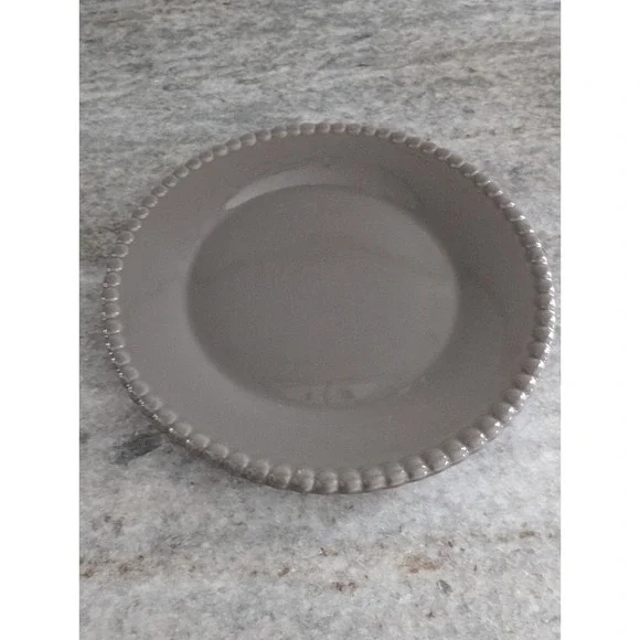 Pier 1 Gray Beaded‎ Salad Plate 8 3/4
