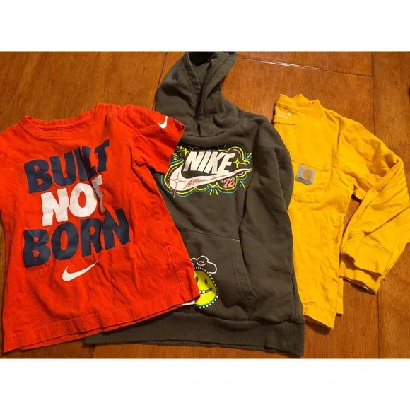 Nike Carhartt Boys Bundle Size 6 Hoodie Graphic T-Shirt Long Sleeve 3 Piece Lot