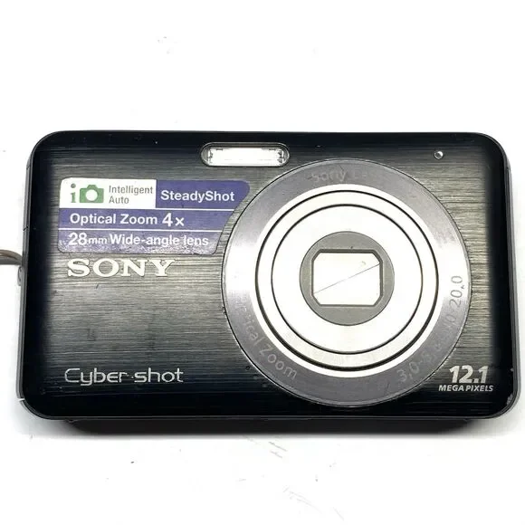 Sony Cybershot Camera DSC-W310 12.1 MP Black Digital Battery Charger 4GB SD Card