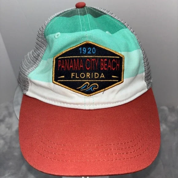 Panama City Beach Florida  Snapback Cap Unisex Mesh Back Lucky 7  Alvin's Island