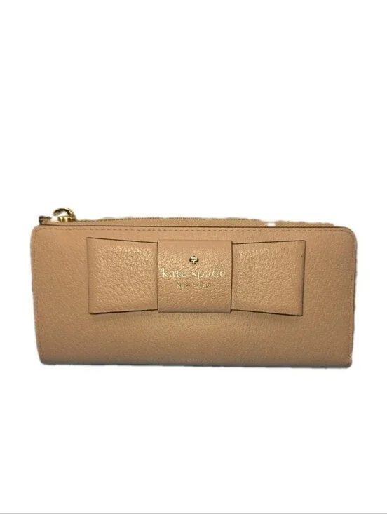 Kate Spade NWOT Renny Drive Nisha Bow Wallet Warm Vellum (Beige)