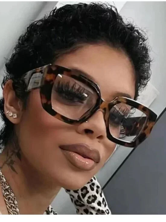 Retro Square Large Frame Glasses