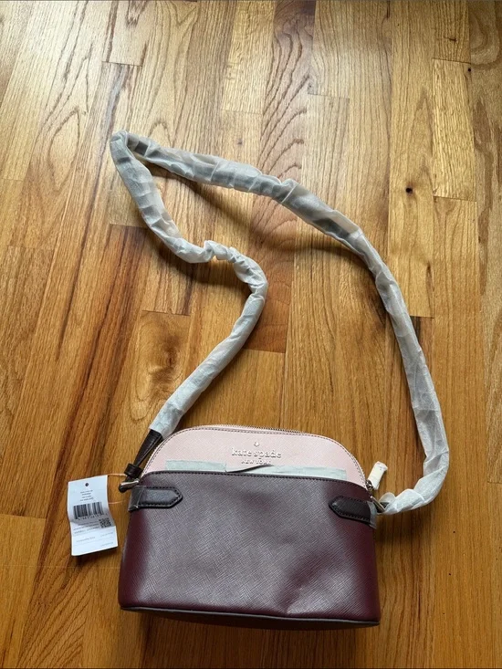kate spade dome crossbody staci tricolor rose smoke purse bag new with tags