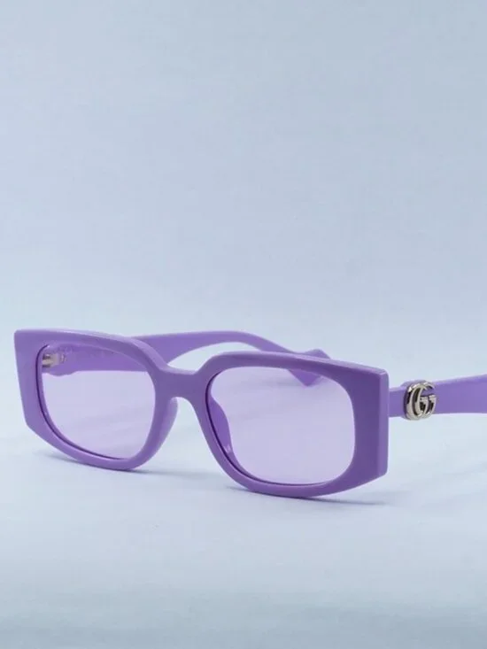 Gucci GG1534S 004 Sunglasses Lilac Rectangle Frame, Violet  Lenses