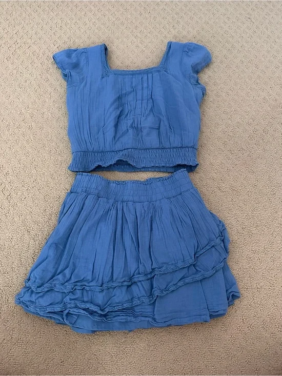 abercrombie kids Blue Two-Piece Top & Skirt Set