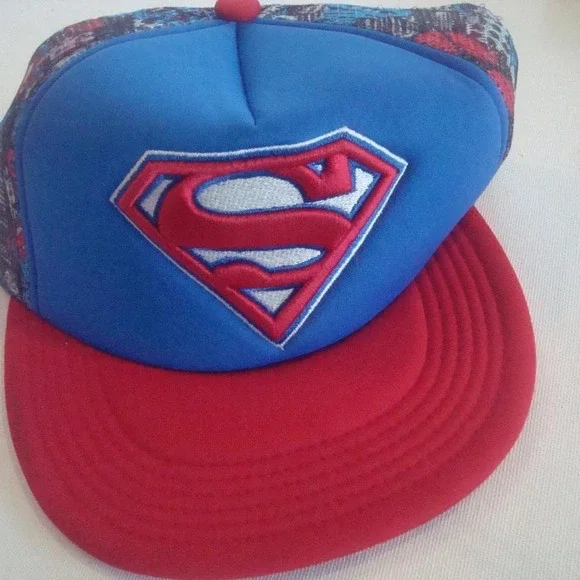 SUPERMAN TRUCKER SNAPBACK 2008 HAT‎ CAP VINTAGE S4 Y2K 00S