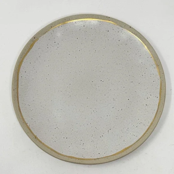 RARE Crate & Barrel Primrose Holiday Gold Dinner Plates 11.25