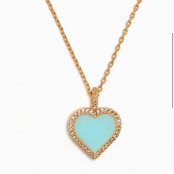 Kate Spade Take Heart Necklace‎ In Tiffany Blue NWT