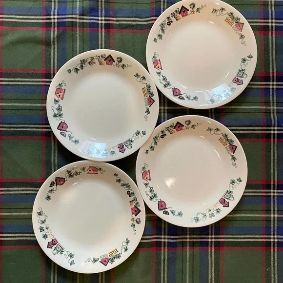 Corelle Birdhouse‎ Ivy Set of 4 Side Plates 6-3/4” FLAWLESS