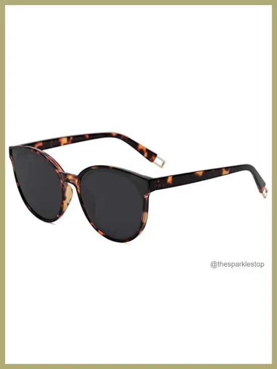 Vintage Round Sunglasses UV400 Protection Oversized Shades for Women Men