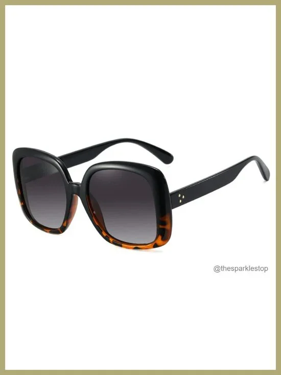 Oversized Square Polarized Sunglasses Women Retro UV400 Protection