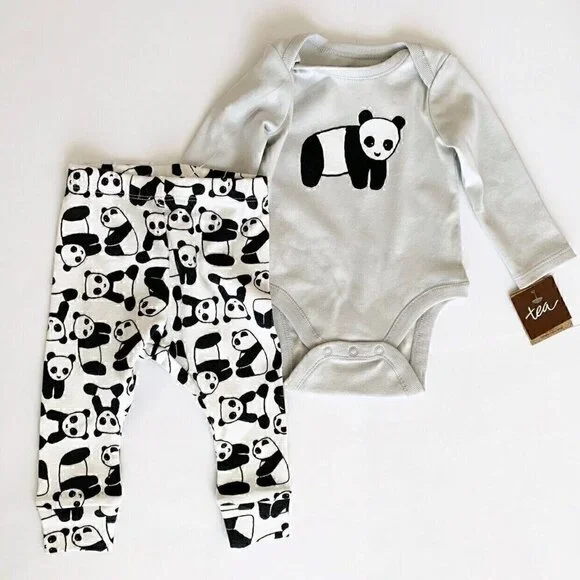 NWT Tea Collection Baby Outfit 0-3 Months or Newborn size