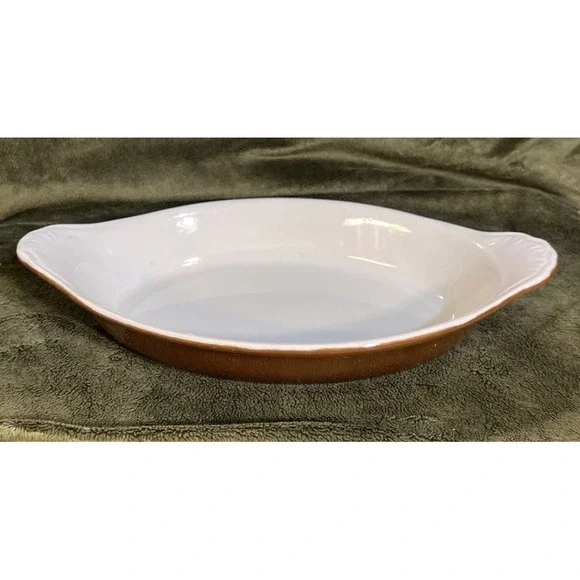 Vtg Hall Oval Brown Baking Dish # 529  Made in USA‎ preowned (1923)